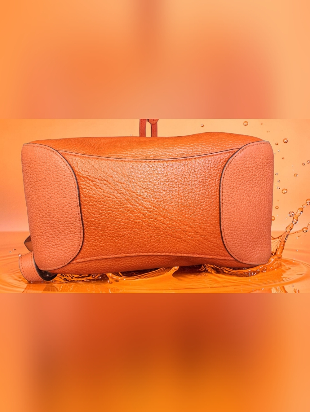 Kate Spade Leila Medium Flap Backpack In Orange & Couple Of Charms - Picture 7 of 16